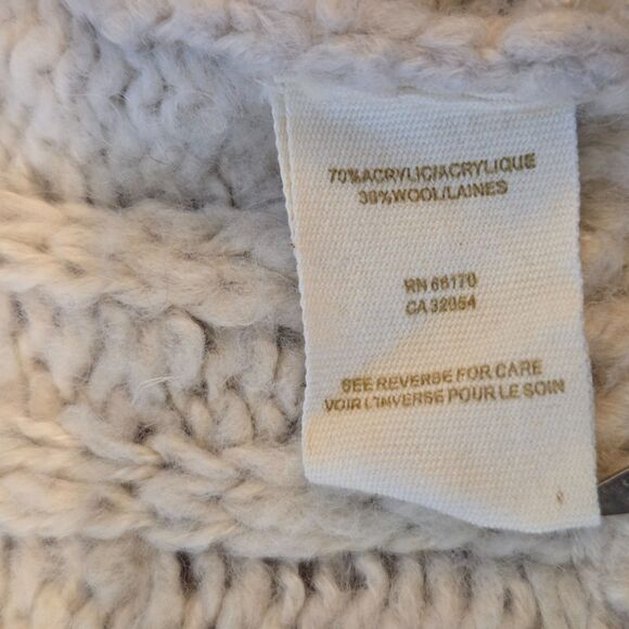 Free People Chunky Knit Cropped Cardigan Sweater Oversized Shawl Women's XS - Picture 6 of 9